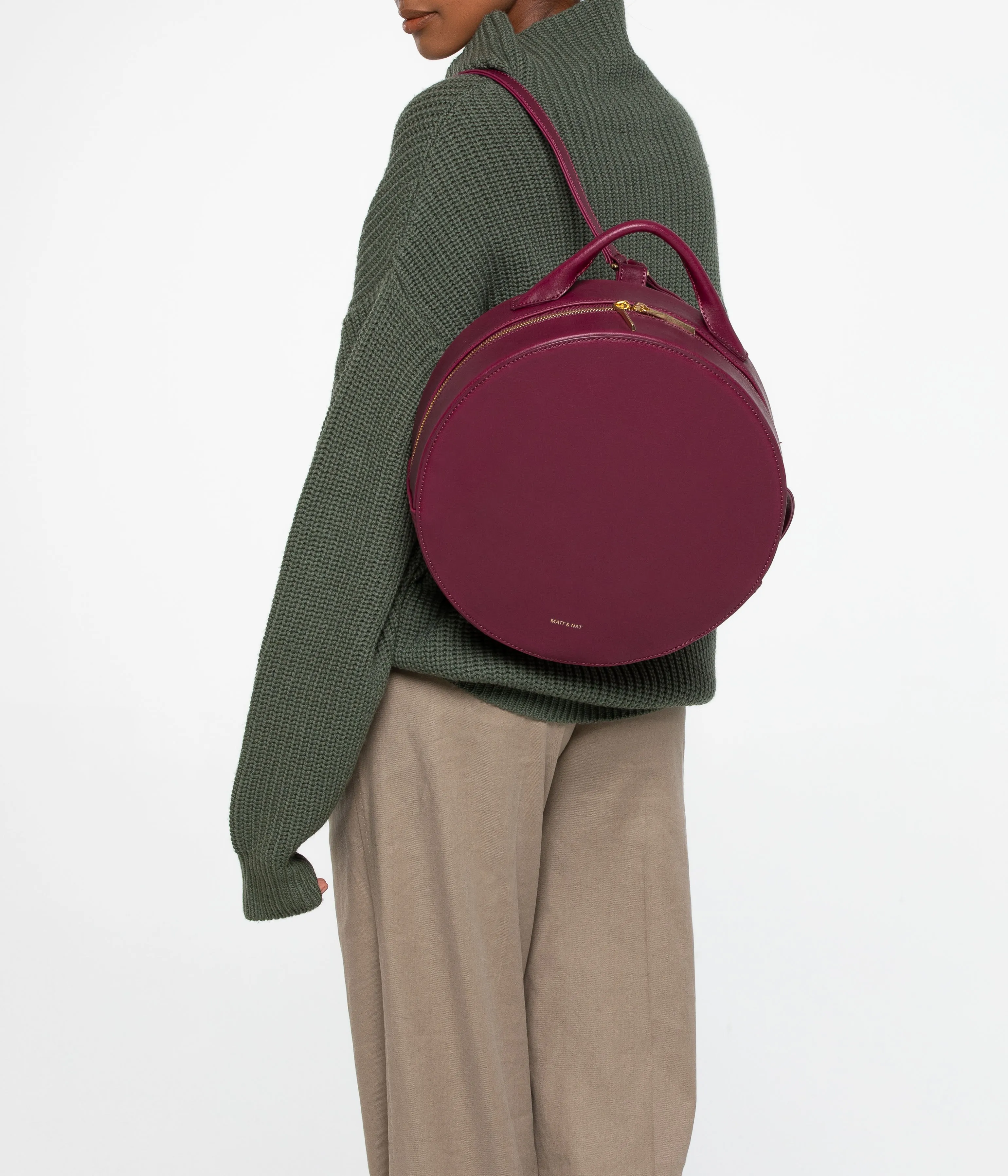 KIARA Vegan Round Backpack - Vintage