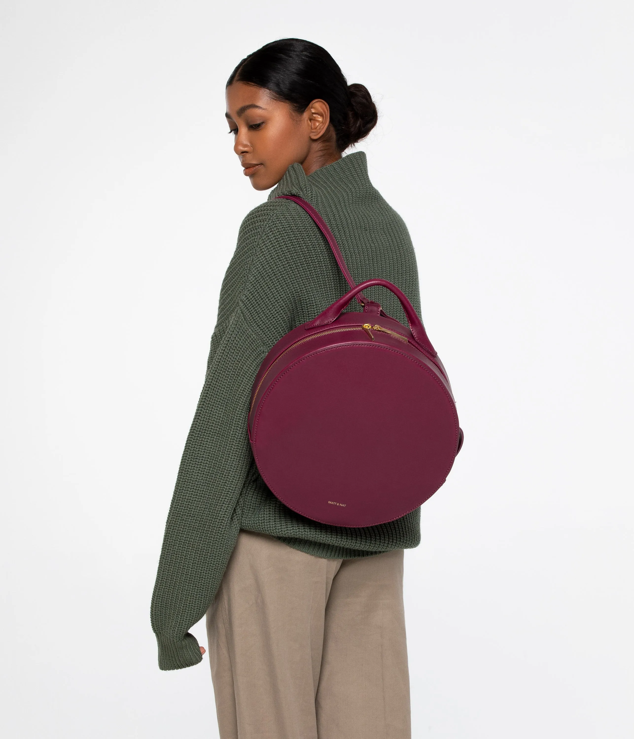 KIARA Vegan Round Backpack - Vintage