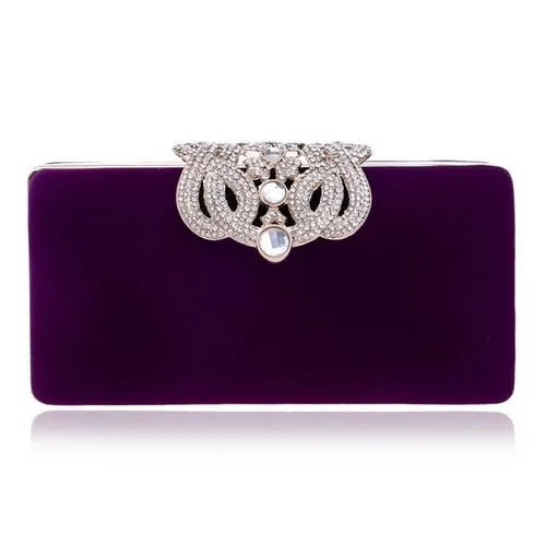 Ladies Mini Evening Bag Crystal Diamond Clasp Purse