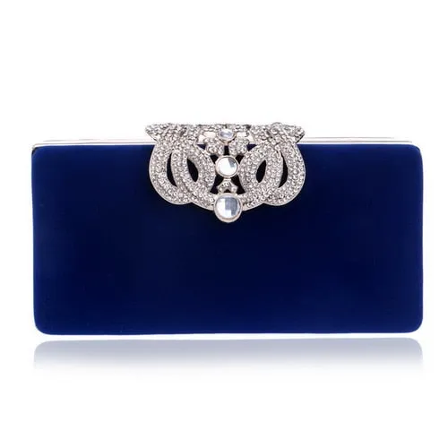 Ladies Mini Evening Bag Crystal Diamond Clasp Purse