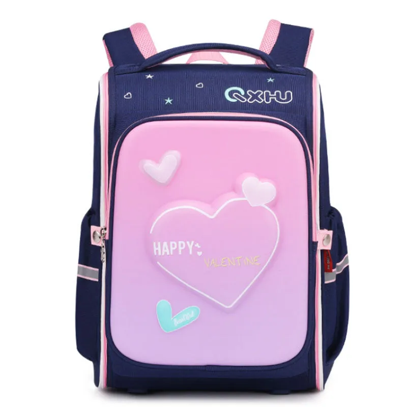 Large Capacity Backpack 3D Heart Dinosaur Children's Bookbags