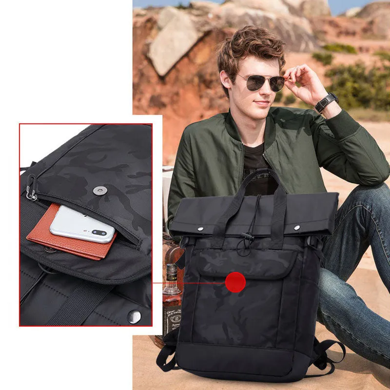Large Capacity Backpack Convenient Travel Bookbags Widen Shoulder Straps Bag
