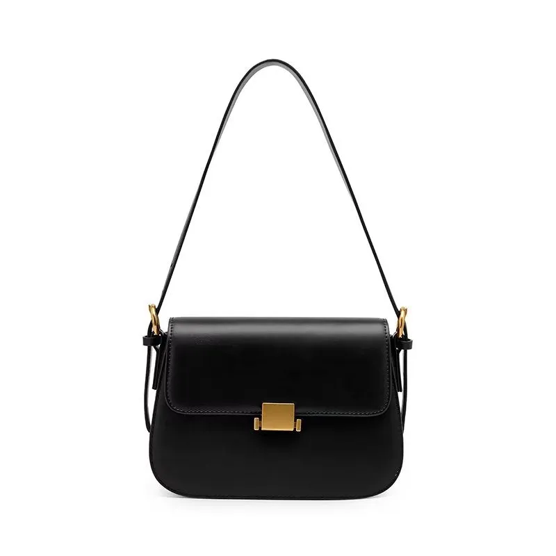 LeatherLux Chic Hasp Closure Shoulder Bag