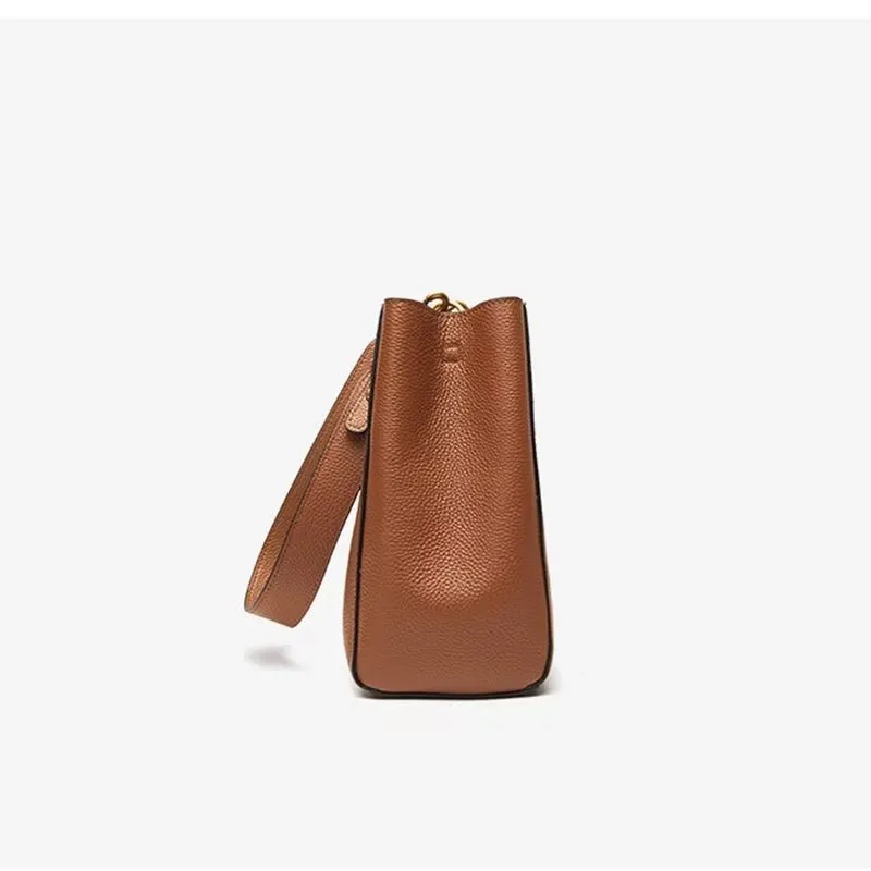 LeatherLux Embossed Zipper Shoulder Bag