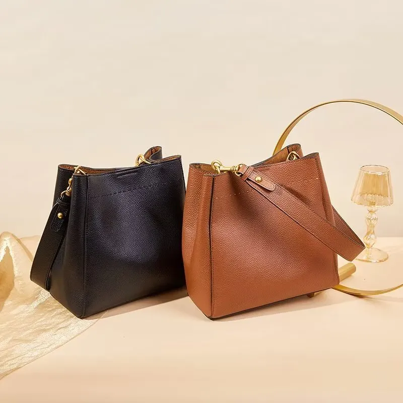 LeatherLux Embossed Zipper Shoulder Bag