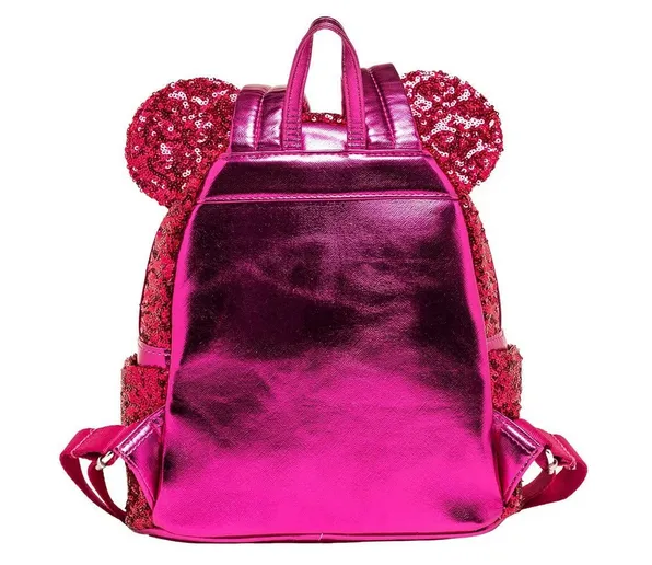 Loungefly X Disney Minnie Mouse Hot Pink Sequin Mini Backpack