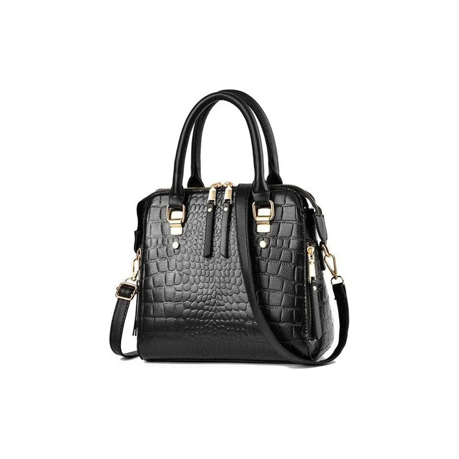 Luxury CrocTassel Zipper Shoulder Bag