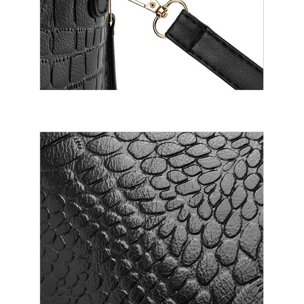 Luxury CrocTassel Zipper Shoulder Bag