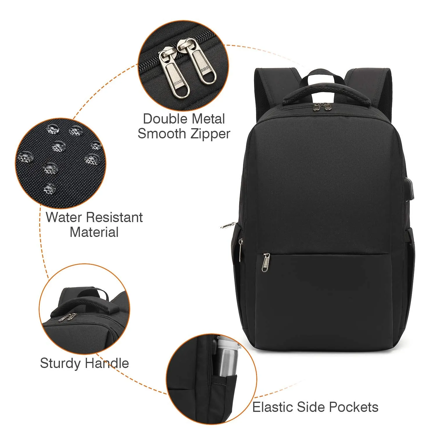 Men's Anti-Theft Laptop Backpack for Travel/Business/College 15.6 Inches