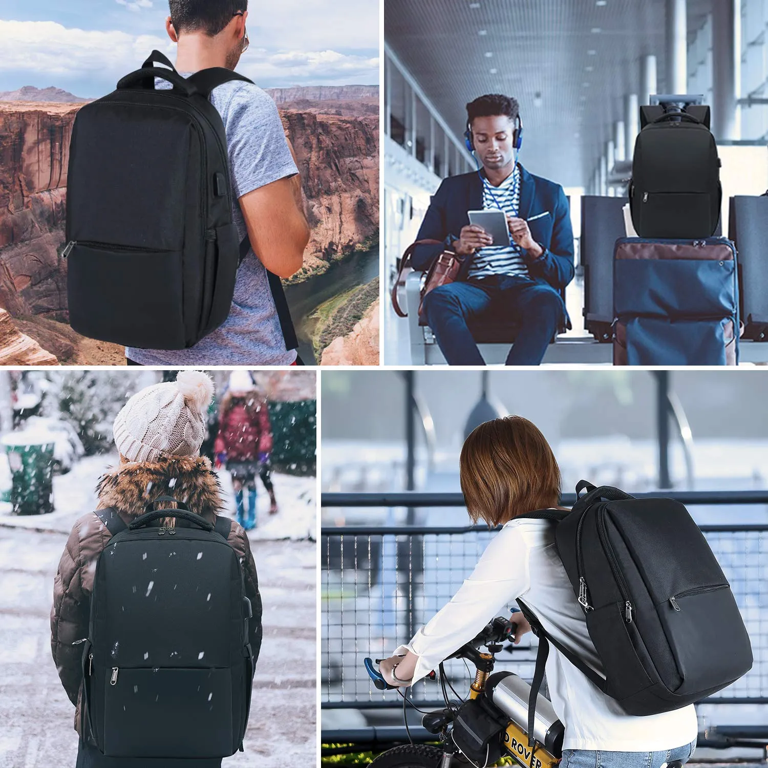 Men's Anti-Theft Laptop Backpack for Travel/Business/College 15.6 Inches