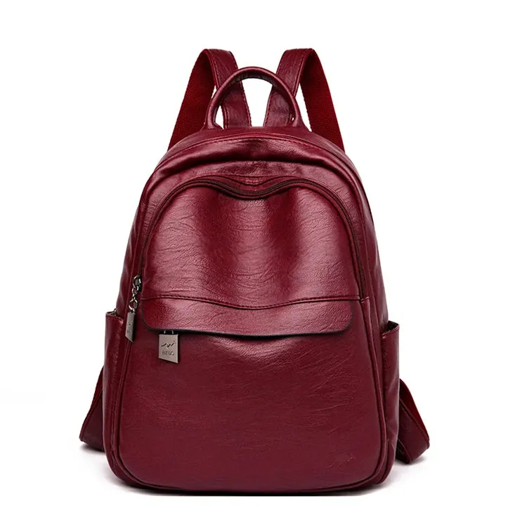 Multifunction Leather Backpack for Women