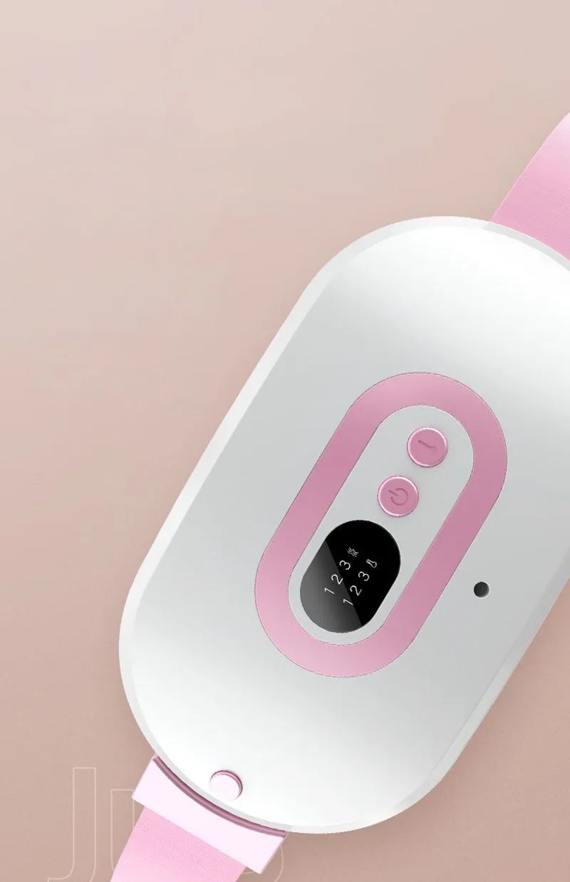 Period Menstruation Tummy Massager For Cramps Vibrate Heating Pad