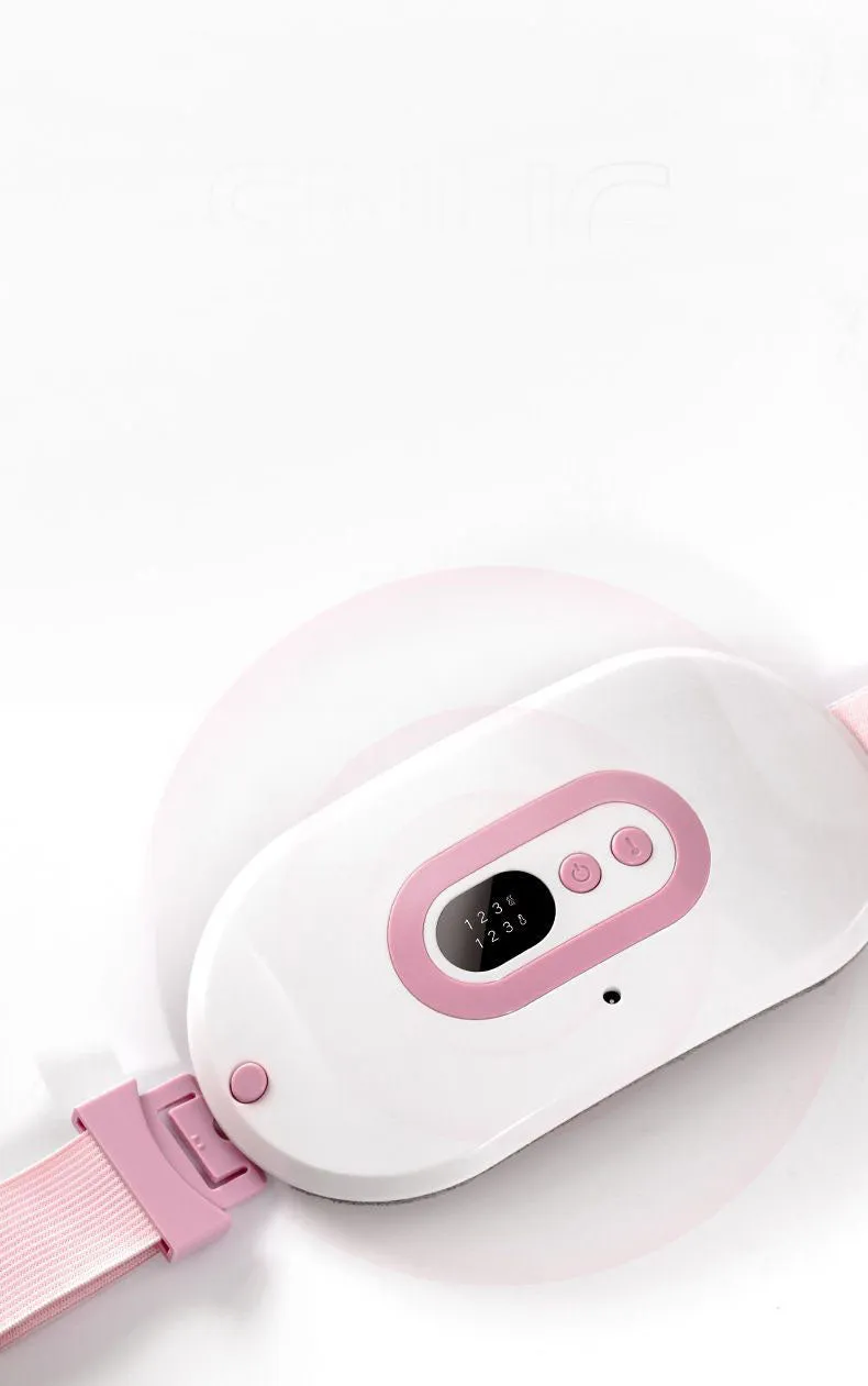 Period Menstruation Tummy Massager For Cramps Vibrate Heating Pad