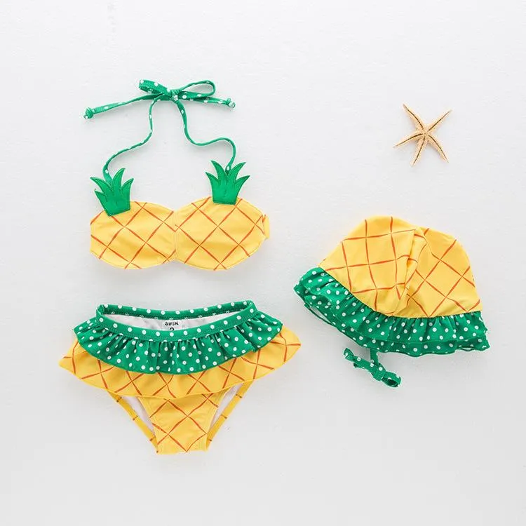Pineapple Pattern Swimsuit for Toddler/Kid Girls