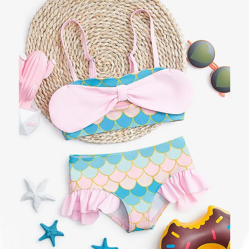 Pink Mermaid Swimsuit for Toddler/Kid Girls