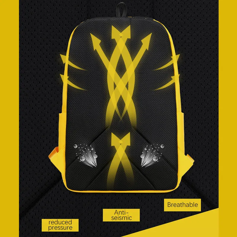 Solid Large Capacity Waterproof School Backpack