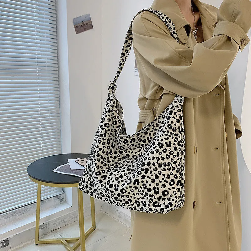 Stylish Women's Leopard Print Shoulder Bag | Large Capacity Fashion Statement