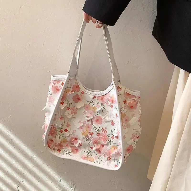 TAVIMART  -  Female Sweet Floral Flower Handbag Tote Bags High Quality Large Capacity Women Commute Shoulder Bag