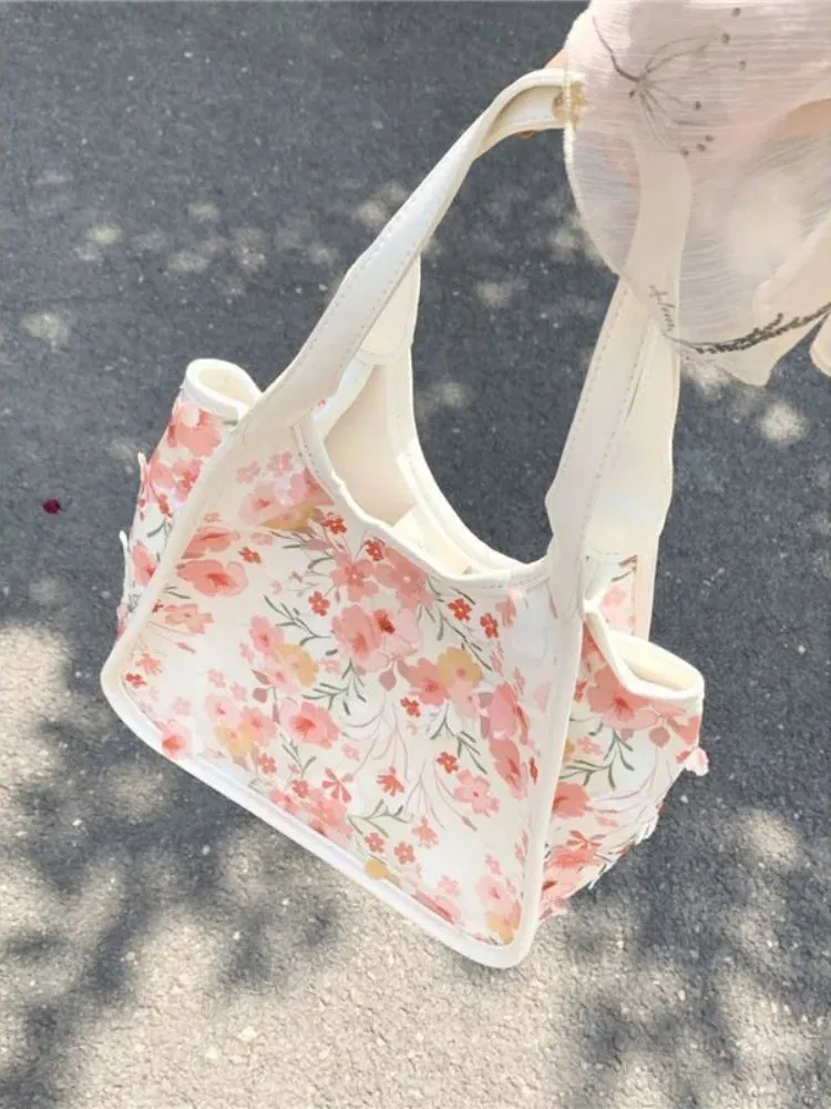 TAVIMART  -  Female Sweet Floral Flower Handbag Tote Bags High Quality Large Capacity Women Commute Shoulder Bag