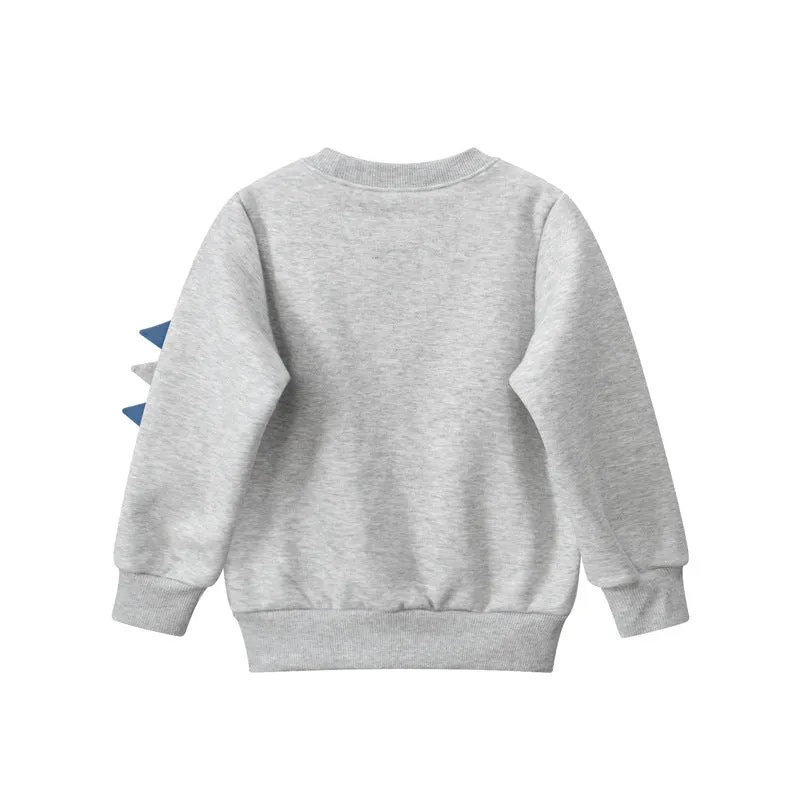 Toddler/Kid Boy Dinosaur Print Gray Sweatshirt