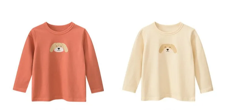 Toddler/Kid Cute Puppy Print Long Sleeve Shirt (2 Colors)