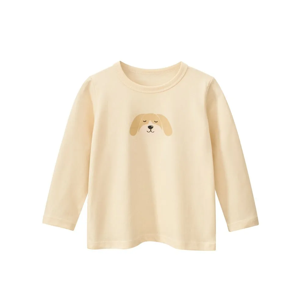 Toddler/Kid Cute Puppy Print Long Sleeve Shirt (2 Colors)