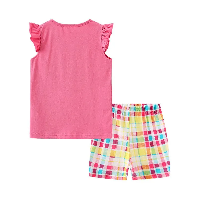 Toddler/Kid Girl's Butterfly Print T-shirt with Shorts Set
