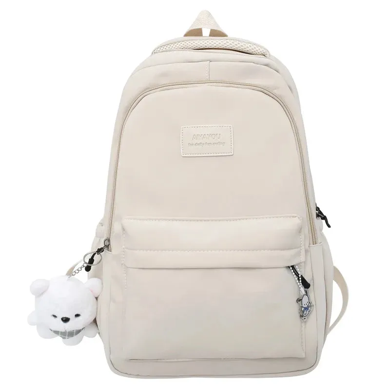 UAKISS  -  Fashion Women Pink Waterproof Student Backpack New Girl Travel Leisure School Bag Lady Nylon Cute Book Female Laptop College Bag