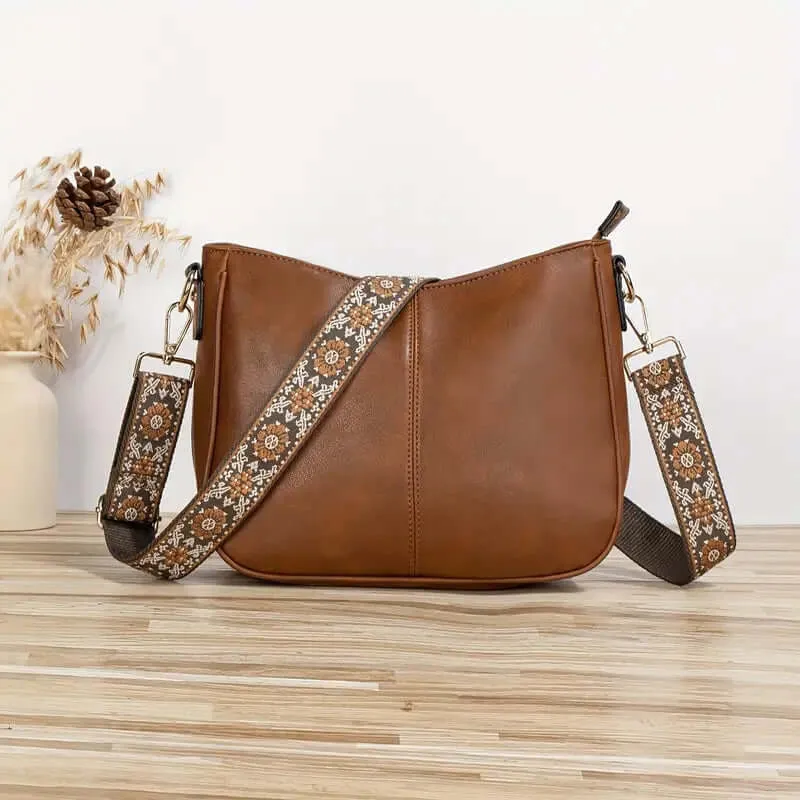 Vera | Vegan Leather Shoulder Bag with Boho Strap