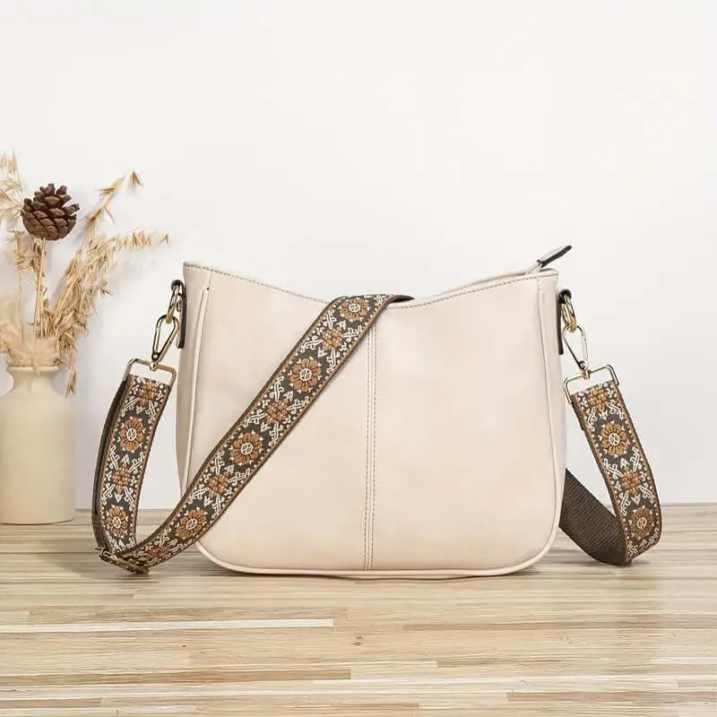 Vera | Vegan Leather Shoulder Bag with Boho Strap