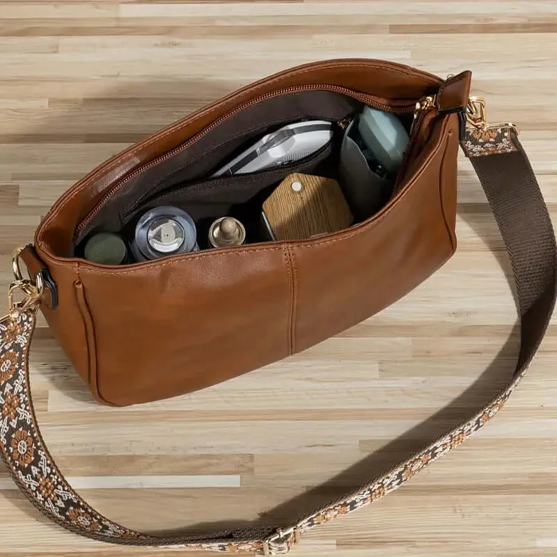 Vera | Vegan Leather Shoulder Bag with Boho Strap