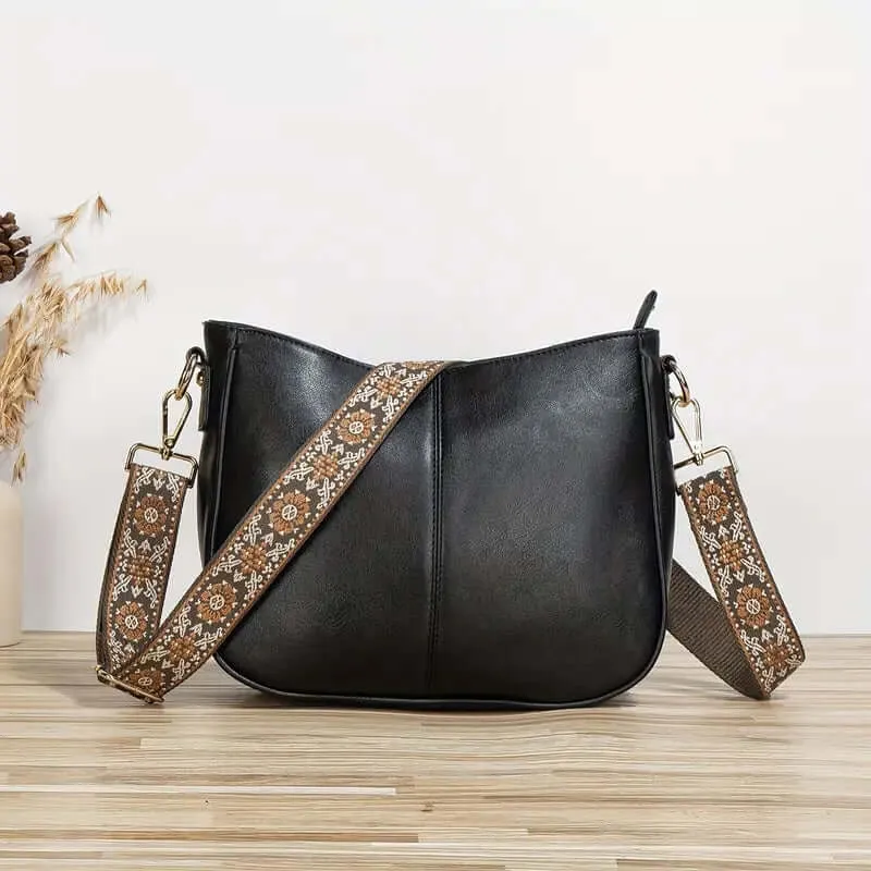 Vera | Vegan Leather Shoulder Bag with Boho Strap