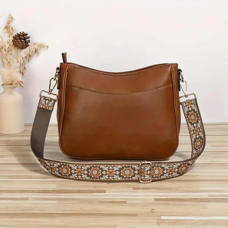 Vera | Vegan Leather Shoulder Bag with Boho Strap