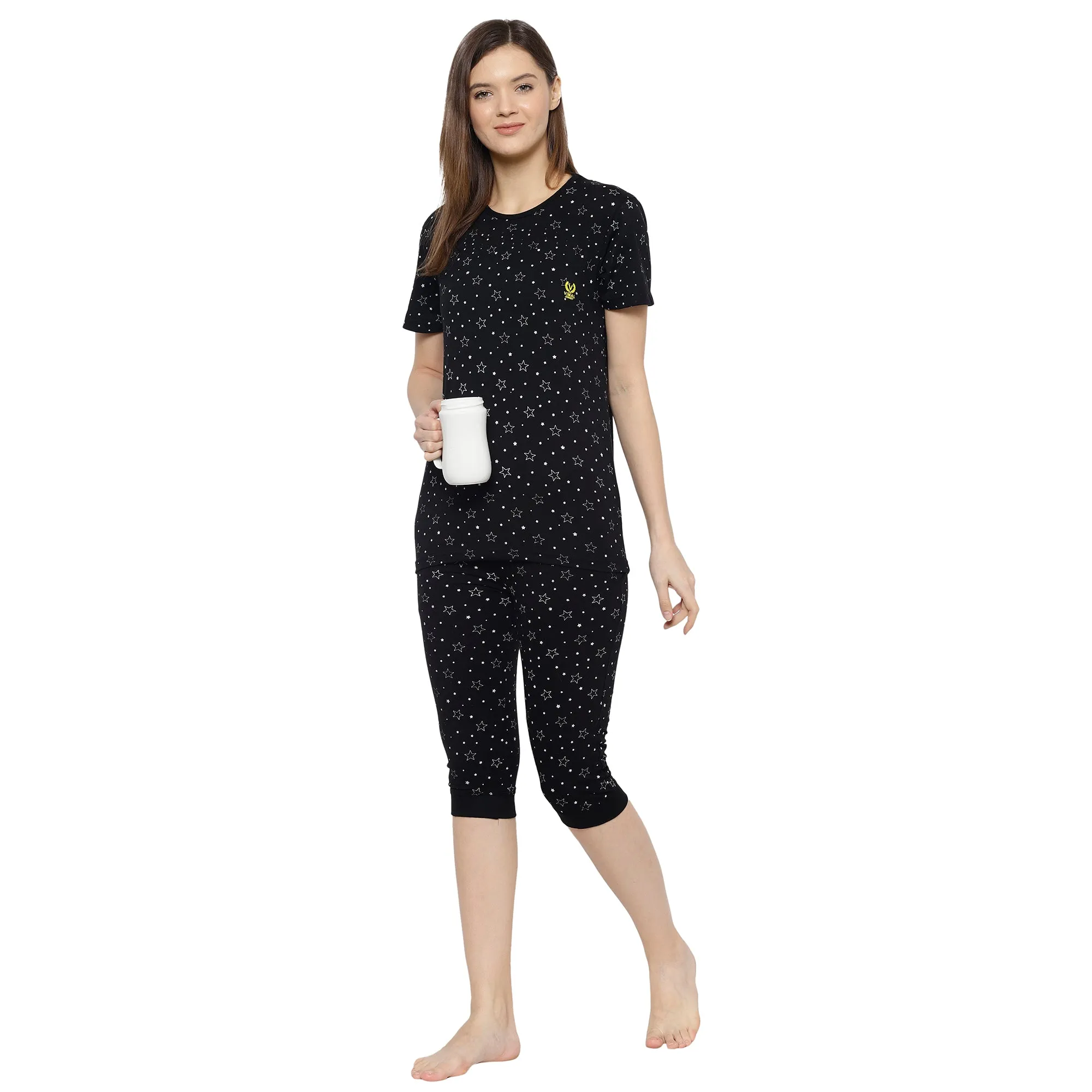 Vimal Jonney Black Women's Night Suit