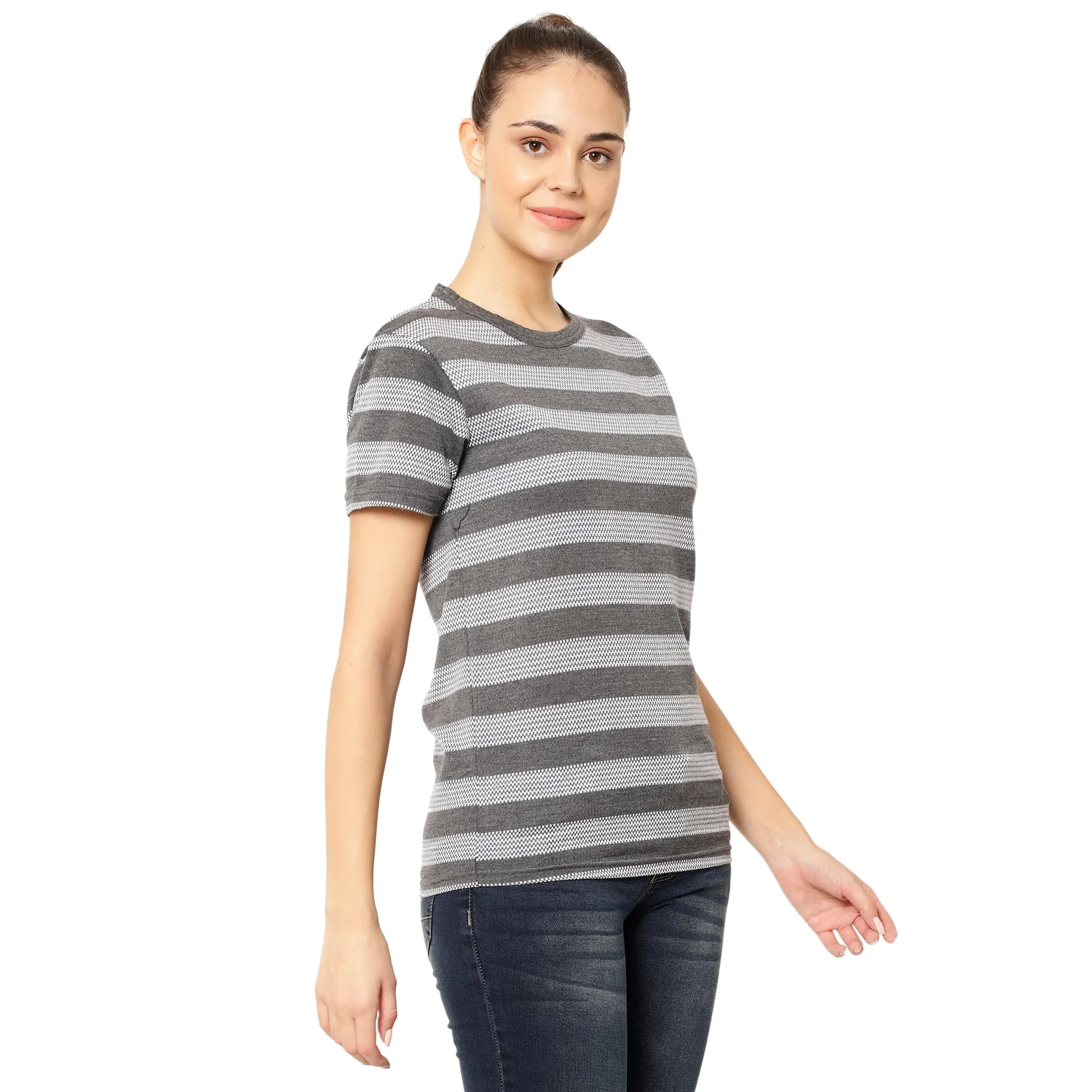 Vimal Jonney Grey Color T-shirt For Women