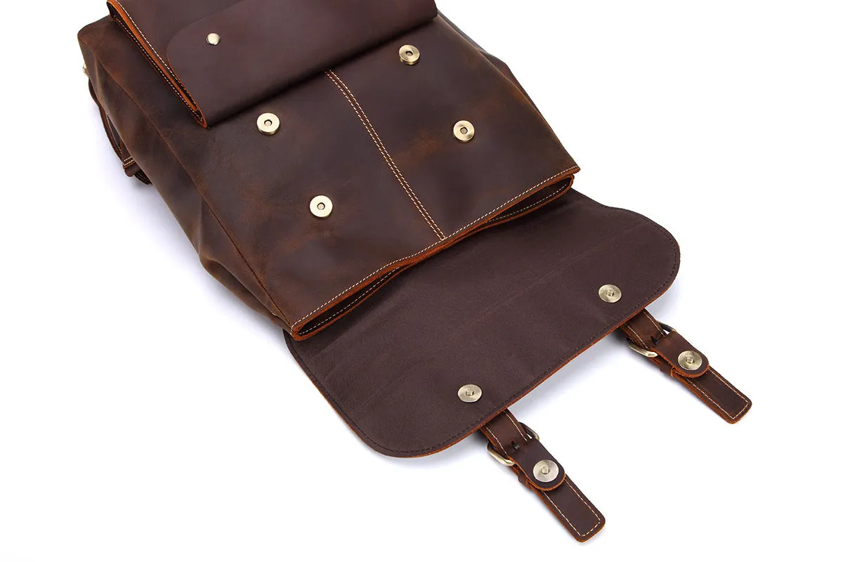 Vintage Soft Full Grain Leather Backpack YG6099