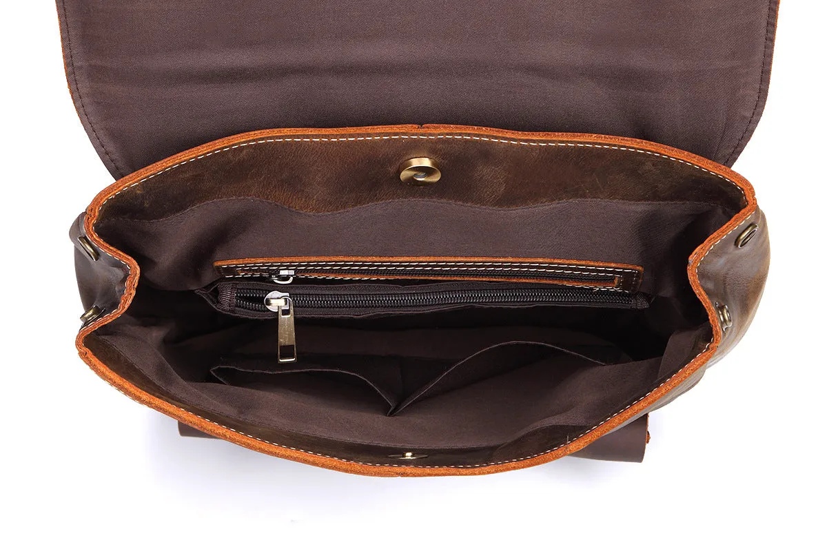 Vintage Soft Full Grain Leather Backpack YG6099
