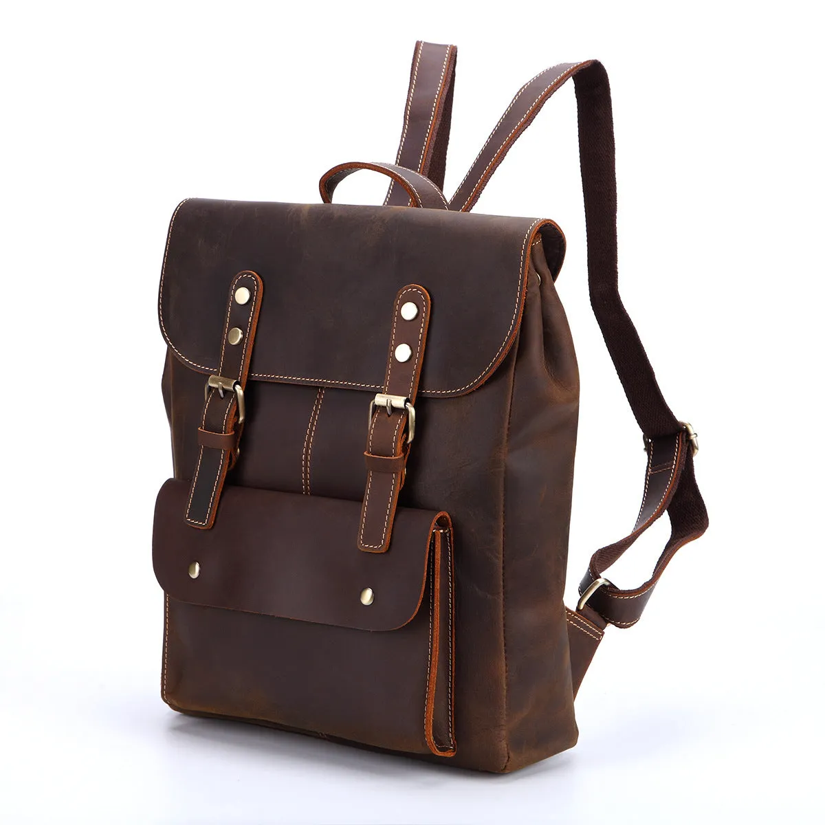 Vintage Soft Full Grain Leather Backpack YG6099