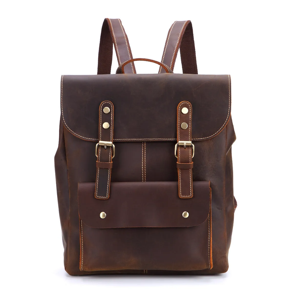 Vintage Soft Full Grain Leather Backpack YG6099