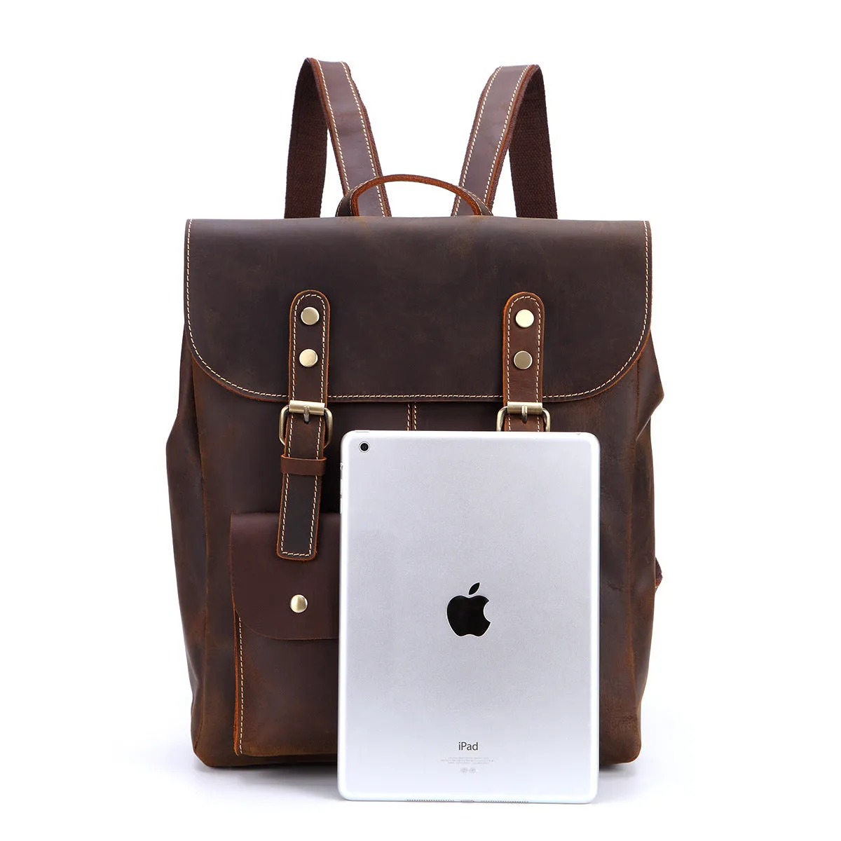 Vintage Soft Full Grain Leather Backpack YG6099