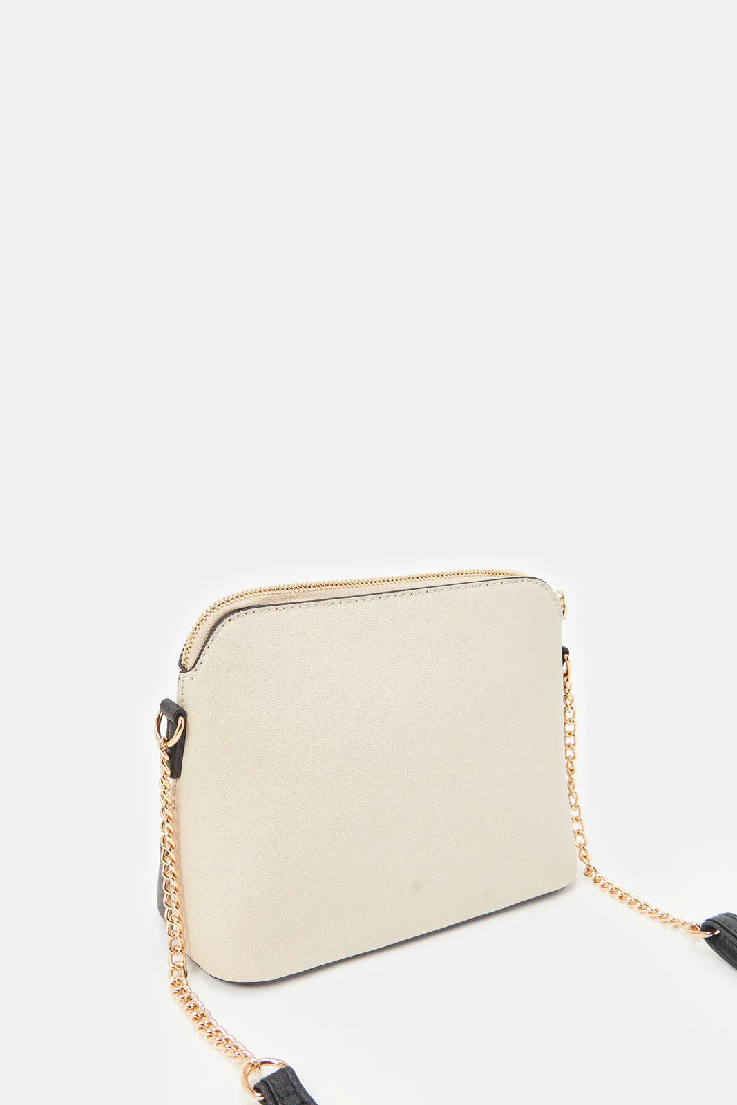 Women Beige Embellished Cross Body Bag
