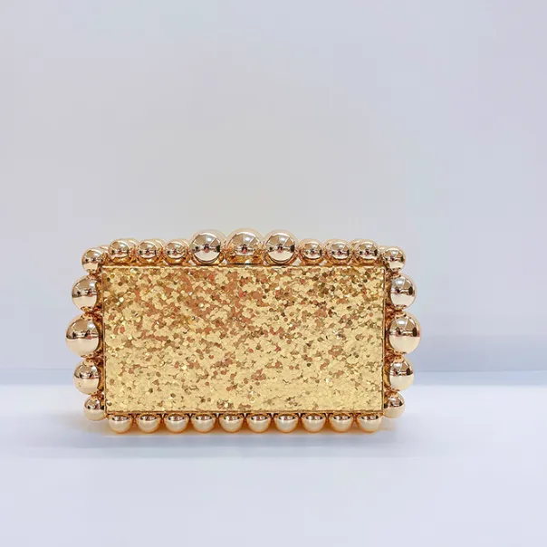 Zahra Acrylic Oblique Clutch Bag